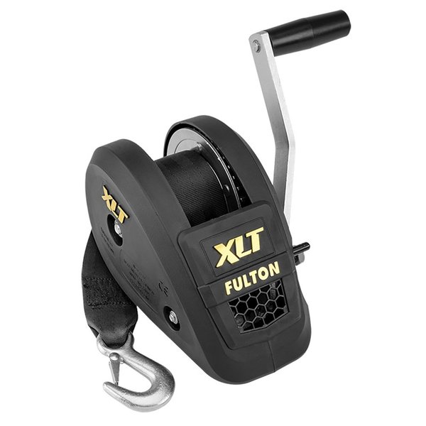 Fulton 1500lb Single Speed Winch w/20FT Strap Included - Black Cover 142311